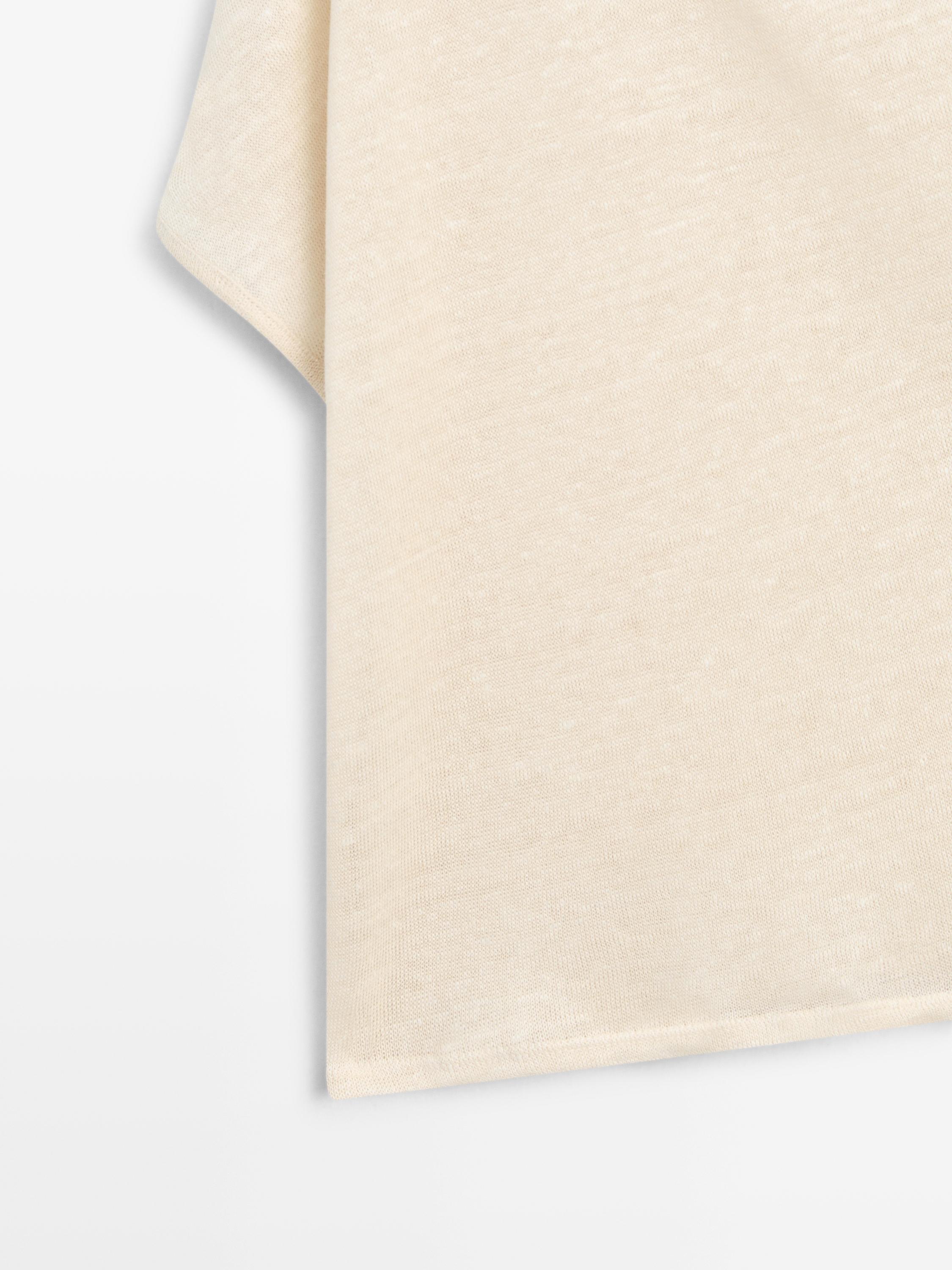 Linen blend asymmetric cropped cape